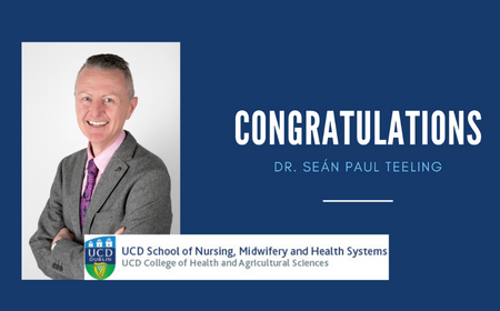 Dr. Seán Paul Teeling Awarded with a UCD Teaching Excellence Award